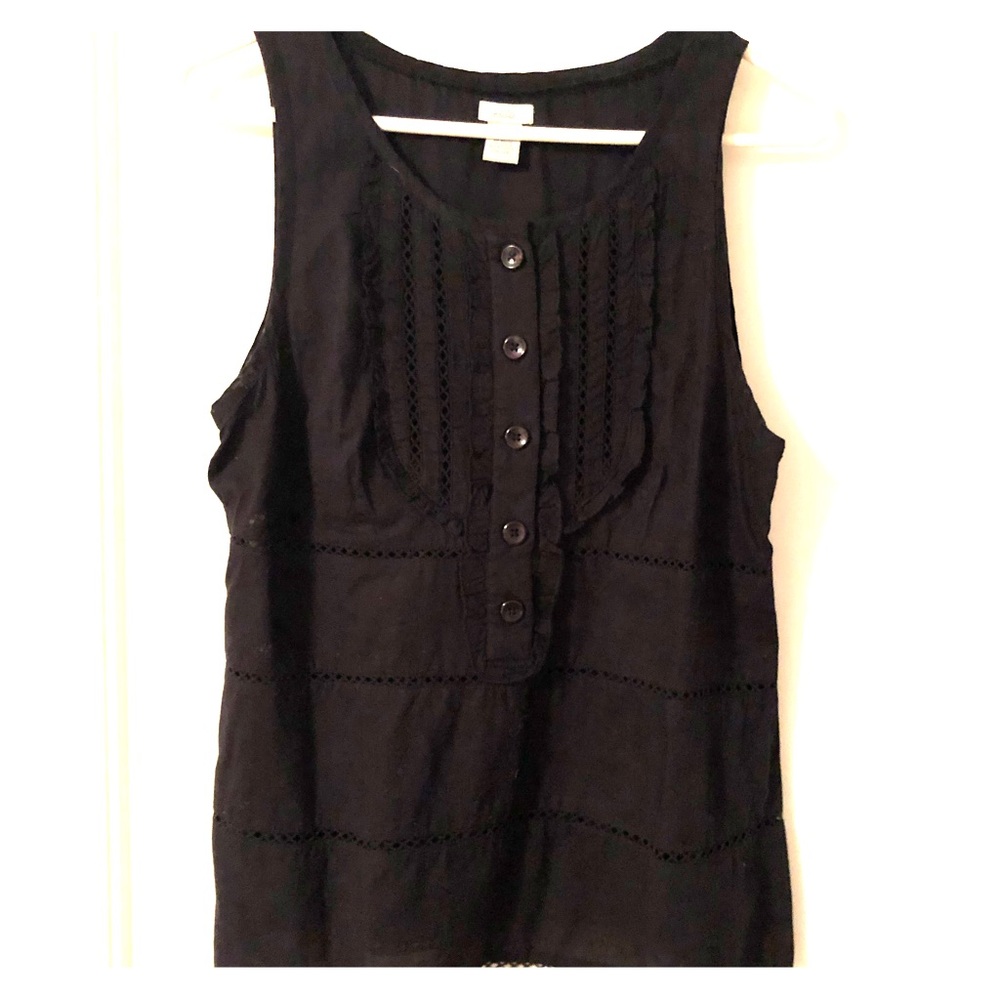 Anthropologie Odille eyelet swing button top